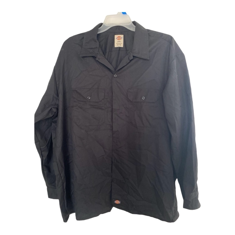 Dickies Long Sleeve Button-Up Black‎ Shirt New Without Tags Size 2XL